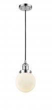  201C-PC-G201-6-LED - Beacon - 1 Light - 6 inch - Polished Chrome - Cord hung - Mini Pendant