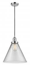  201C-PC-G42-L-LED - Cone - 1 Light - 12 inch - Polished Chrome - Cord hung - Mini Pendant