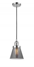  201C-PC-G63-LED - Cone - 1 Light - 6 inch - Polished Chrome - Cord hung - Mini Pendant