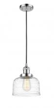  201C-PC-G713 - Bell - 1 Light - 8 inch - Polished Chrome - Cord hung - Mini Pendant