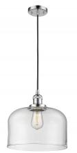  201C-PC-G72-L-LED - Bell - 1 Light - 12 inch - Polished Chrome - Cord hung - Mini Pendant