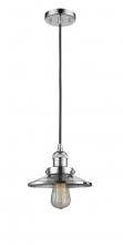  201C-PC-M7-LED - Railroad - 1 Light - 8 inch - Polished Chrome - Cord hung - Mini Pendant