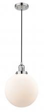  201C-PN-G201-10-LED - Beacon - 1 Light - 10 inch - Polished Nickel - Cord hung - Mini Pendant