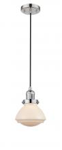  201C-PN-G321-LED - Olean - 1 Light - 7 inch - Polished Nickel - Cord hung - Mini Pendant