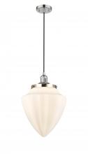  201C-PN-G661-12 - Bullet - 1 Light - 12 inch - Polished Nickel - Cord hung - Mini Pendant