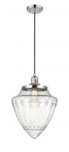  201C-PN-G664-12 - Bullet - 1 Light - 12 inch - Polished Nickel - Cord hung - Mini Pendant