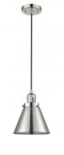  201C-PN-M13-PN-LED - Appalachian - 1 Light - 8 inch - Polished Nickel - Cord hung - Mini Pendant