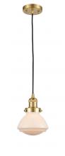  201C-SG-G321-LED - Olean - 1 Light - 7 inch - Satin Gold - Cord hung - Mini Pendant