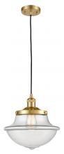  201C-SG-G542 - Oxford - 1 Light - 12 inch - Satin Gold - Cord hung - Mini Pendant