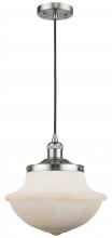  201C-SN-G541 - Oxford - 1 Light - 12 inch - Brushed Satin Nickel - Cord hung - Mini Pendant