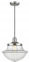  201C-SN-G542 - Oxford - 1 Light - 12 inch - Brushed Satin Nickel - Cord hung - Mini Pendant