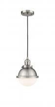 Innovations Lighting 201C-SN-HFS-61-SN-LED - Hampden - 1 Light - 7 inch - Brushed Satin Nickel - Cord hung - Mini Pendant