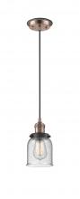  201CBP-ACBK-G54 - Bell - 1 Light - 5 inch - Antique Copper - Cord hung - Mini Pendant