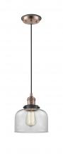  201CBP-ACBK-G72 - Bell - 1 Light - 8 inch - Antique Copper - Cord hung - Mini Pendant