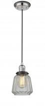  201CBP-PNBK-G142 - Chatham - 1 Light - 7 inch - Polished Nickel - Cord hung - Mini Pendant