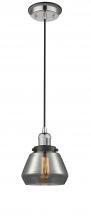  201CBP-PNBK-G173 - Fulton - 1 Light - 7 inch - Polished Nickel - Cord hung - Mini Pendant