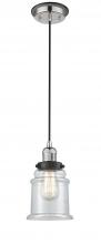  201CBP-PNBK-G182 - Canton - 1 Light - 6 inch - Polished Nickel - Cord hung - Mini Pendant