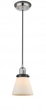  201CBP-PNBK-G61 - Cone - 1 Light - 6 inch - Polished Nickel - Cord hung - Mini Pendant