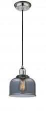  201CBP-PNBK-G73 - Bell - 1 Light - 8 inch - Polished Nickel - Cord hung - Mini Pendant