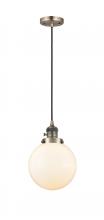  201CSW-AB-G201-8 - Beacon - 1 Light - 8 inch - Antique Brass - Cord hung - Mini Pendant