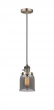  201CSW-AB-G53-LED - Bell - 1 Light - 5 inch - Antique Brass - Cord hung - Mini Pendant