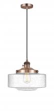  201CSW-AC-G694-12 - Bridgeton - 1 Light - 16 inch - Antique Copper - Cord hung - Mini Pendant