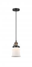 Innovations Lighting 201CSW-BAB-G181S-LED - Canton - 1 Light - 5 inch - Black Antique Brass - Cord hung - Mini Pendant