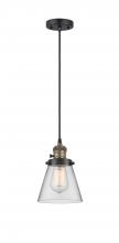  201CSW-BAB-G62 - Cone - 1 Light - 6 inch - Black Antique Brass - Cord hung - Mini Pendant