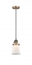  201CSW-BB-G181S - Canton - 1 Light - 5 inch - Brushed Brass - Cord hung - Mini Pendant