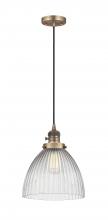  201CSW-BB-G222 - Seneca Falls - 1 Light - 10 inch - Brushed Brass - Cord hung - Mini Pendant