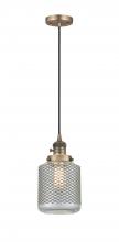  201CSW-BB-G262 - Stanton - 1 Light - 6 inch - Brushed Brass - Cord hung - Mini Pendant