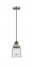  201CSW-BB-G52 - Bell - 1 Light - 5 inch - Brushed Brass - Cord hung - Mini Pendant