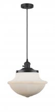  201CSW-BK-G541 - Oxford - 1 Light - 12 inch - Matte Black - Cord hung - Mini Pendant