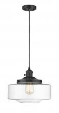  201CSW-BK-G692-12 - Bridgeton - 1 Light - 16 inch - Matte Black - Cord hung - Mini Pendant