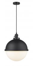  201CSW-BK-HFS-121-BK - Hampden - 1 Light - 13 inch - Matte Black - Cord hung - Pendant