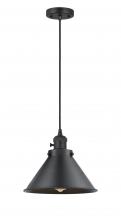  201CSW-BK-M10-BK - Briarcliff - 1 Light - 10 inch - Matte Black - Cord hung - Mini Pendant