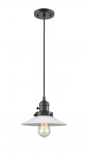Innovations Lighting 201CSW-OB-G1-LED - Halophane - 1 Light - 9 inch - Oil Rubbed Bronze - Cord hung - Mini Pendant