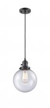  201CSW-OB-G204-8 - Beacon - 1 Light - 8 inch - Oil Rubbed Bronze - Cord hung - Mini Pendant