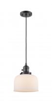  201CSW-OB-G71 - Bell - 1 Light - 8 inch - Oil Rubbed Bronze - Cord hung - Mini Pendant