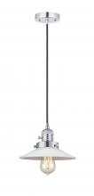  201CSW-PC-G1 - Halophane - 1 Light - 9 inch - Polished Chrome - Cord hung - Mini Pendant