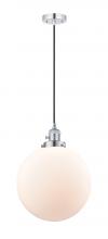  201CSW-PC-G201-12-LED - Beacon - 1 Light - 12 inch - Polished Chrome - Cord hung - Mini Pendant