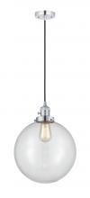  201CSW-PC-G202-12 - Beacon - 1 Light - 12 inch - Polished Chrome - Cord hung - Mini Pendant