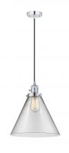  201CSW-PC-G42-L - Cone - 1 Light - 12 inch - Polished Chrome - Cord hung - Mini Pendant