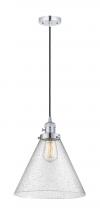  201CSW-PC-G44-L - Cone - 1 Light - 12 inch - Polished Chrome - Cord hung - Mini Pendant