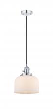  201CSW-PC-G71 - Bell - 1 Light - 8 inch - Polished Chrome - Cord hung - Mini Pendant