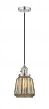  201CSW-PN-G146-LED - Chatham - 1 Light - 7 inch - Polished Nickel - Cord hung - Mini Pendant