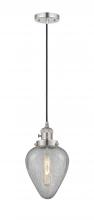  201CSW-PN-G165-LED - Geneseo - 1 Light - 7 inch - Polished Nickel - Cord hung - Mini Pendant