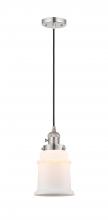  201CSW-PN-G181-LED - Canton - 1 Light - 6 inch - Polished Nickel - Cord hung - Mini Pendant