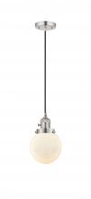  201CSW-PN-G201-6 - Beacon - 1 Light - 6 inch - Polished Nickel - Cord hung - Mini Pendant