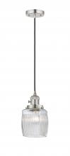 Innovations Lighting 201CSW-PN-G302-LED - Colton - 1 Light - 6 inch - Polished Nickel - Cord hung - Mini Pendant